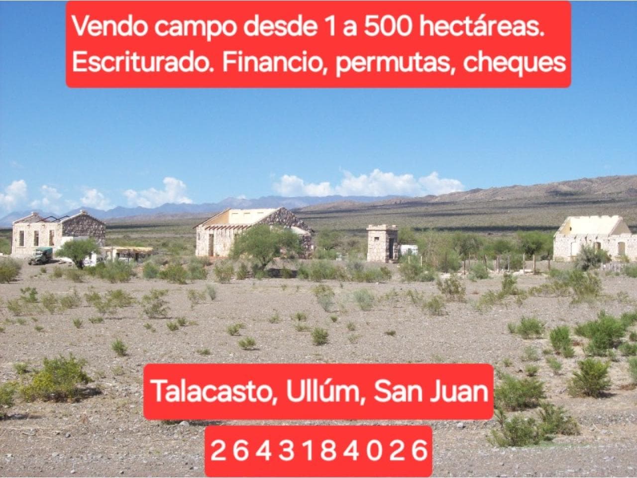 Campo Escriturado Sobre Ruta40 Para Galpones Mineros, Depósitos, Paneles, Bomba ⛽️. Luz Aprobada Permuta Financio Cheque