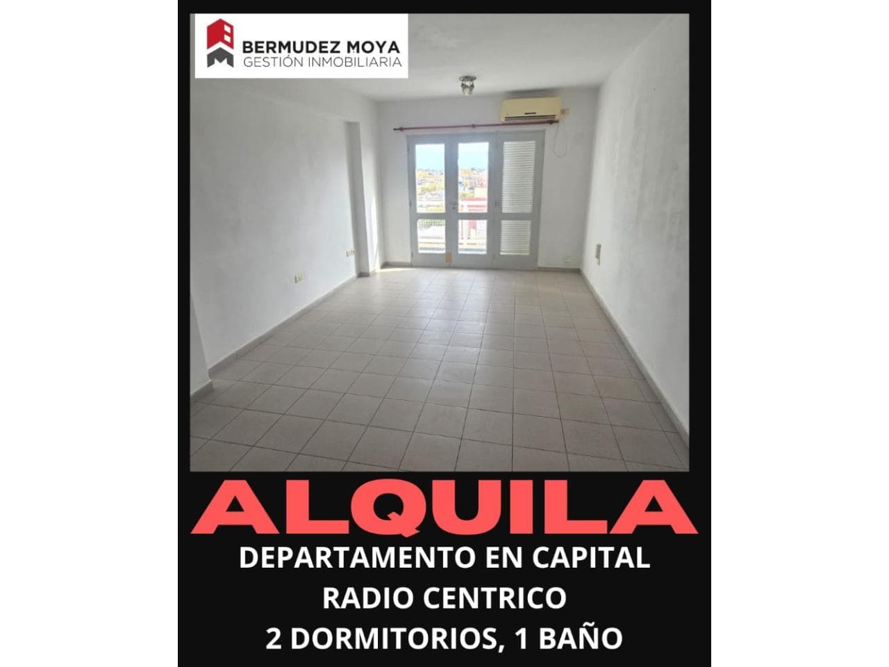 Alquiler. Departamento En Capital Radio Céntrico, 2 Dormitorios, 1 Baño, Listo Para Habitar