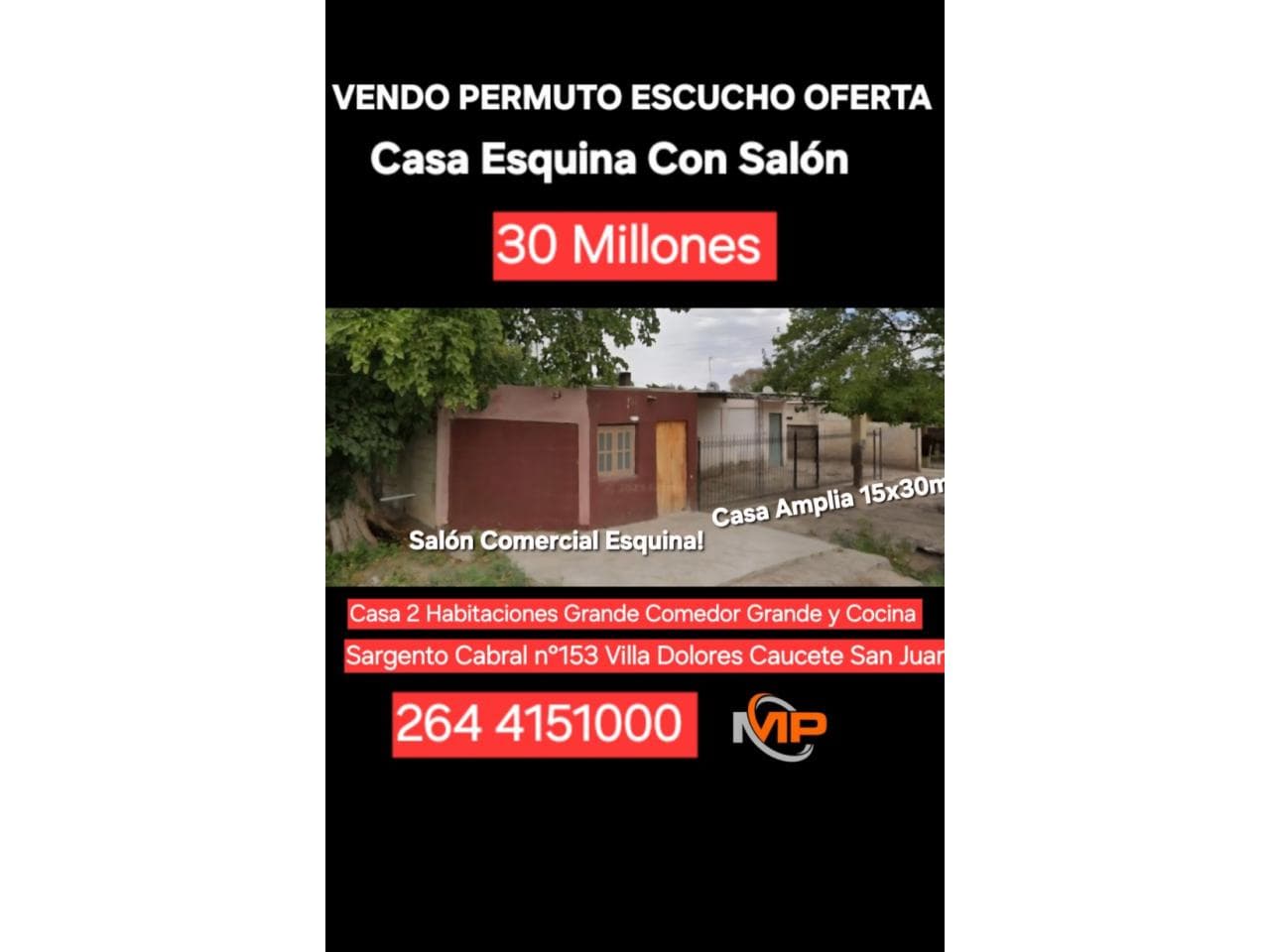 Venta Casa Con Salón Comercial Esquina