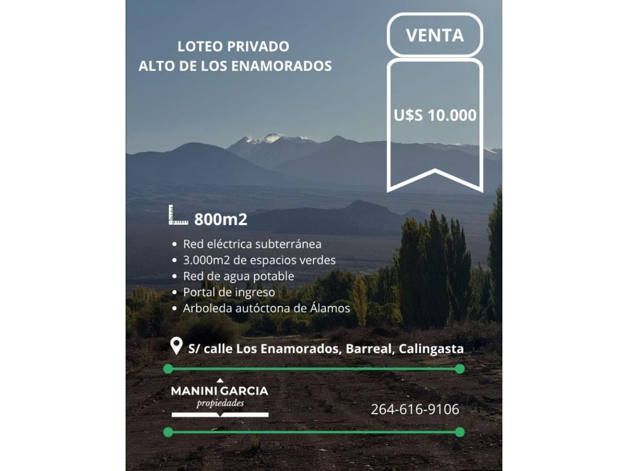 Venta Loteo Lanzamiento - Barrio Privado Alto De Los Enamorados - Barreal - Calingasta