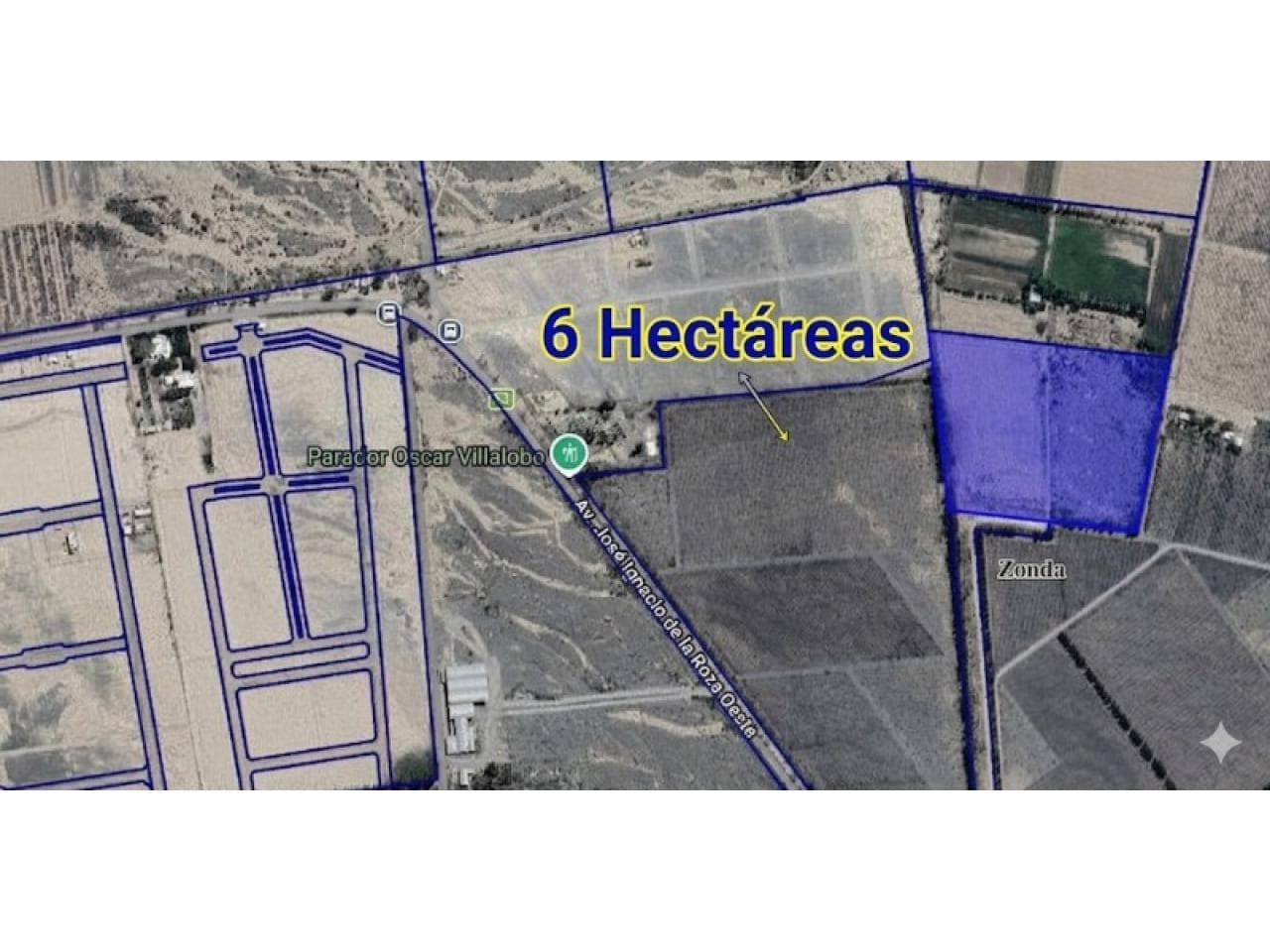 Zonda /  6 Hectareas / Derecho A Riego - Zonificacion Rural /  Colindante Finca Las Moras