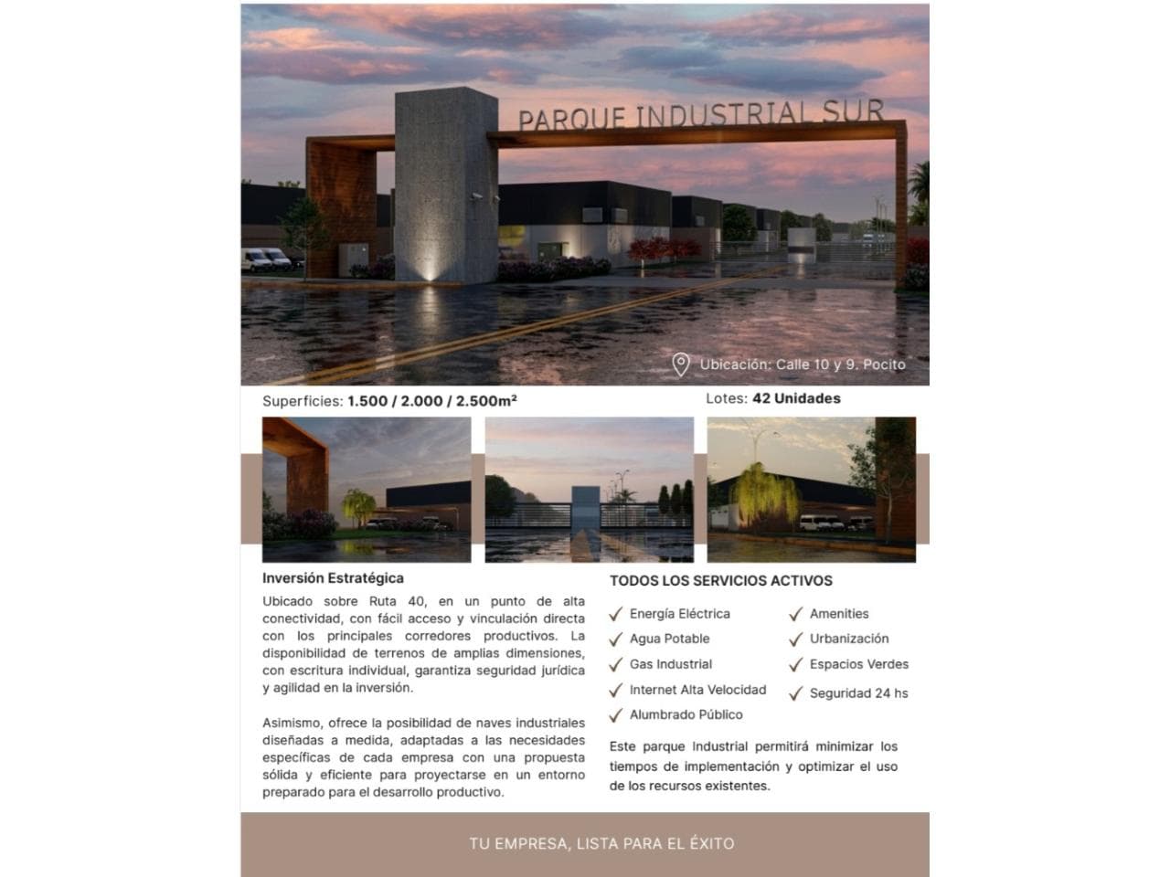 Parque Industrial Sur Ubicado En Ruta 40 Entre Calle 9 Y Calle 10