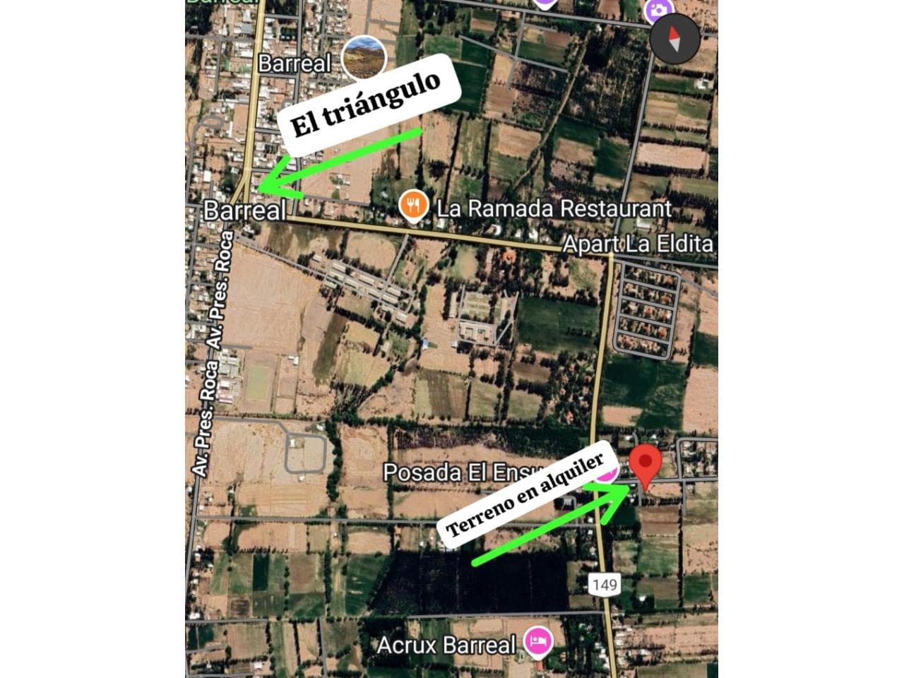 Alquilo Terreno En Barreal 15m X 50m