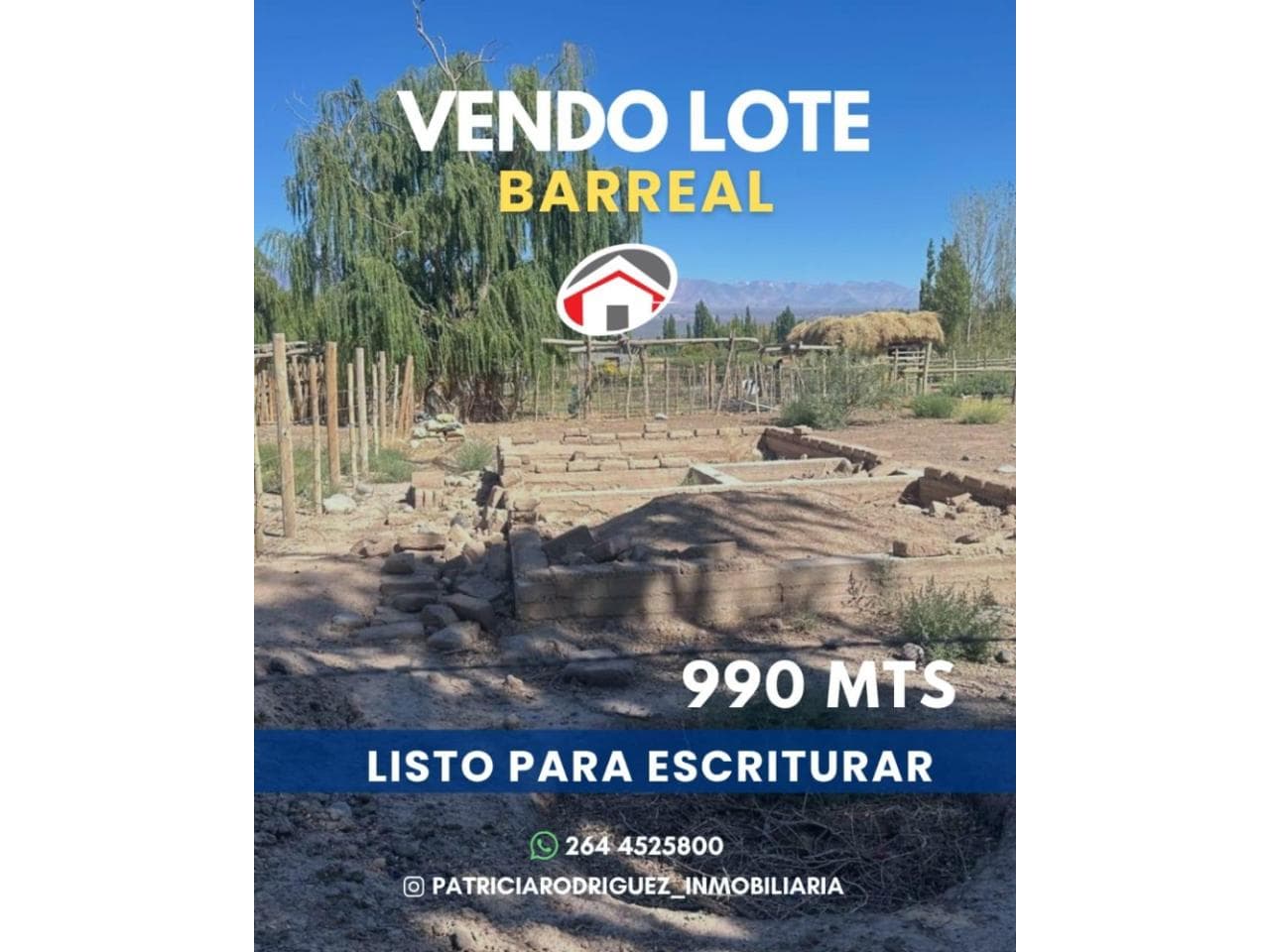  Inmobiliaria Venta Terreno De 996 M² Con Excelente Entorno Natural. Oportunidad única En Barreal