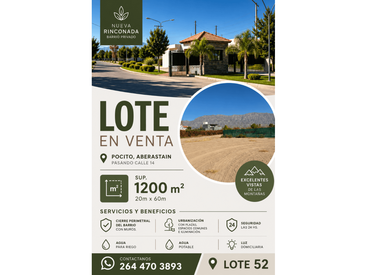 Venta Lote 1200m2 Barrio Privado