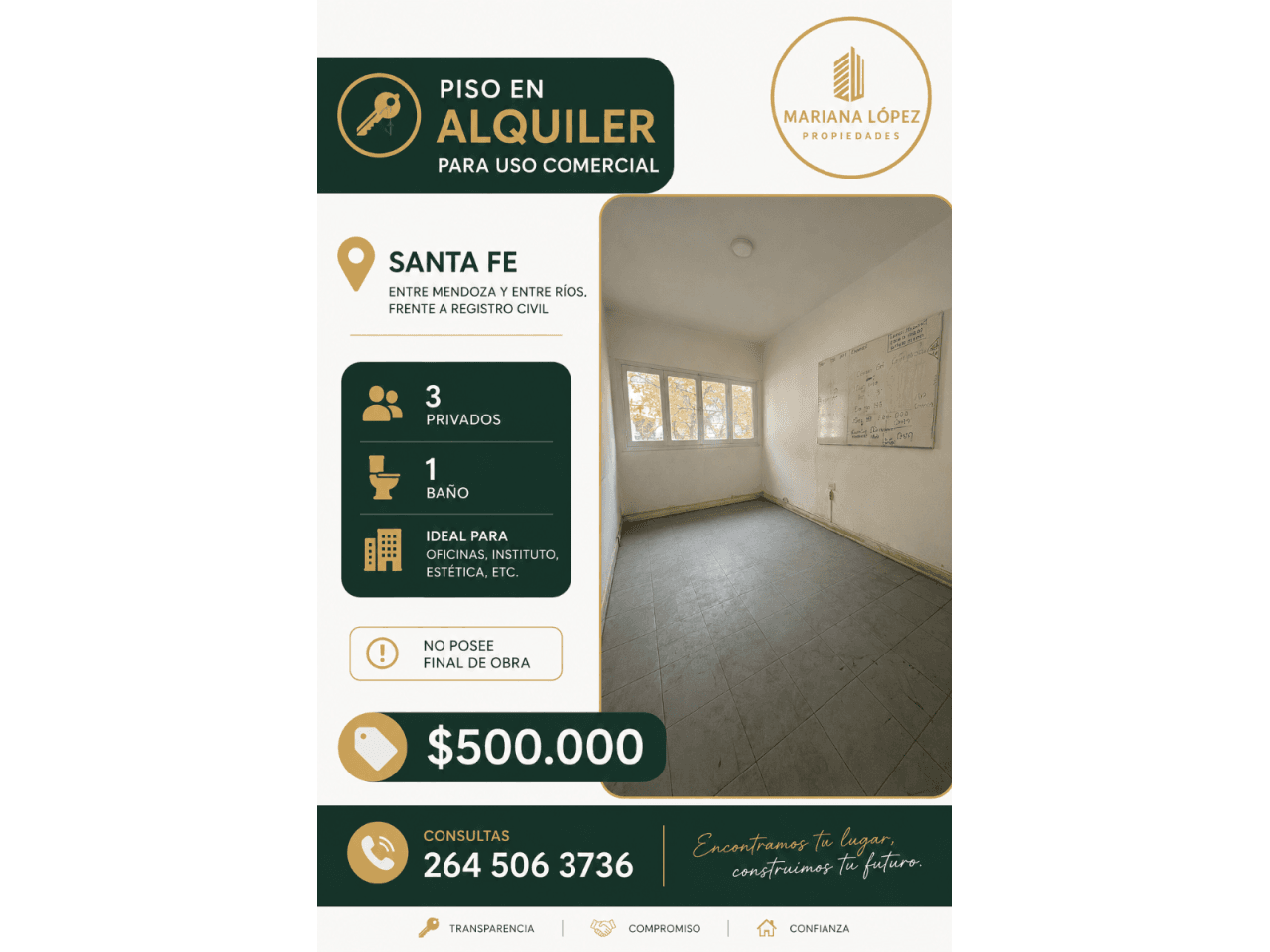 Alquiler Piso Para Uso Comercial