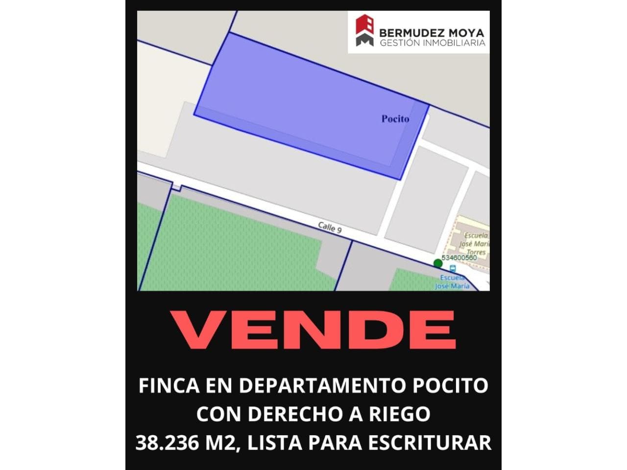 Venta. Finca En Pocito, Casi Cuatro Hectareas, A Metros De Calle 9 Y Vidart