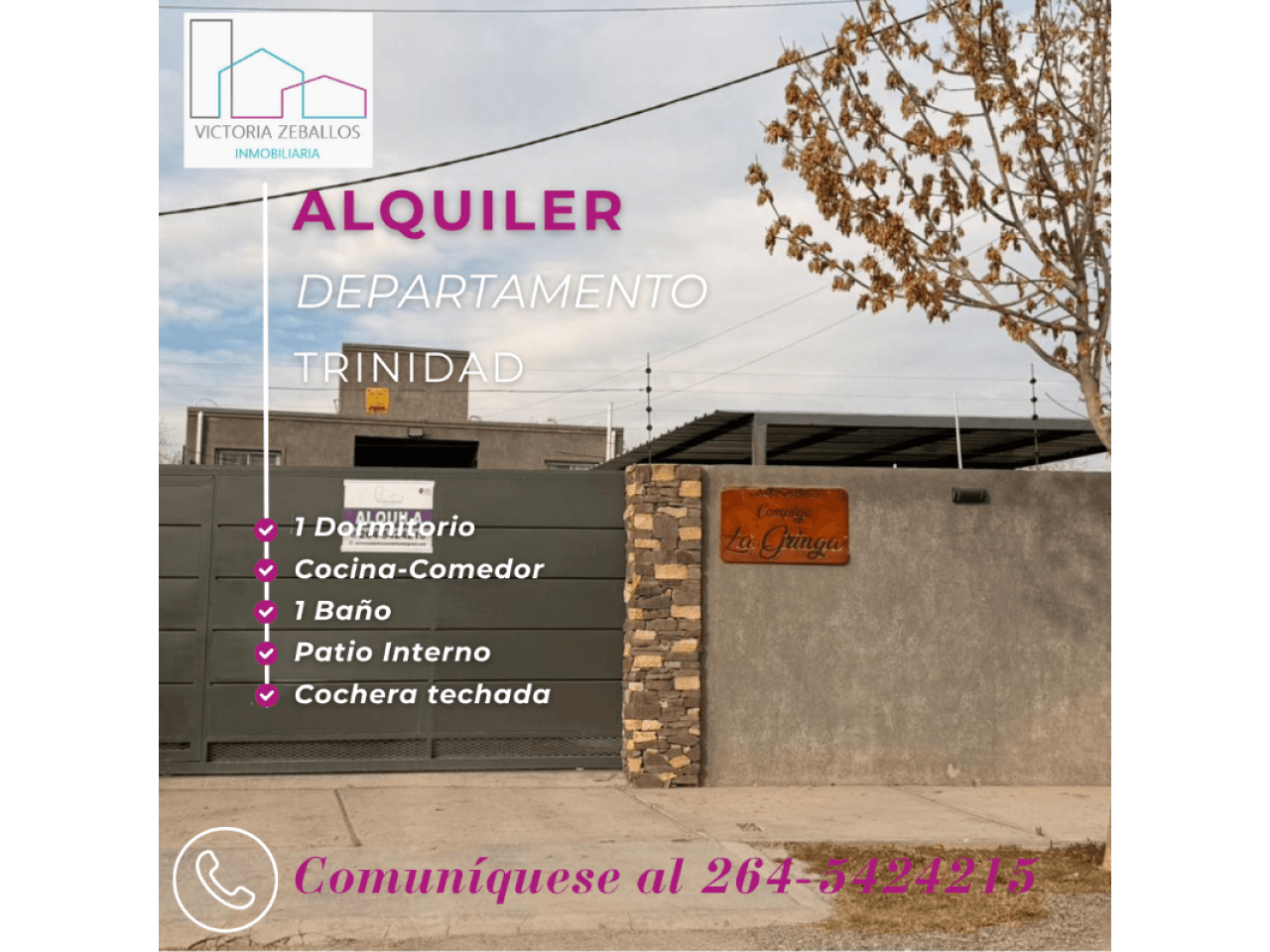 Alquiler - Dpto. De 1 Dorm. Trinidad. Capital