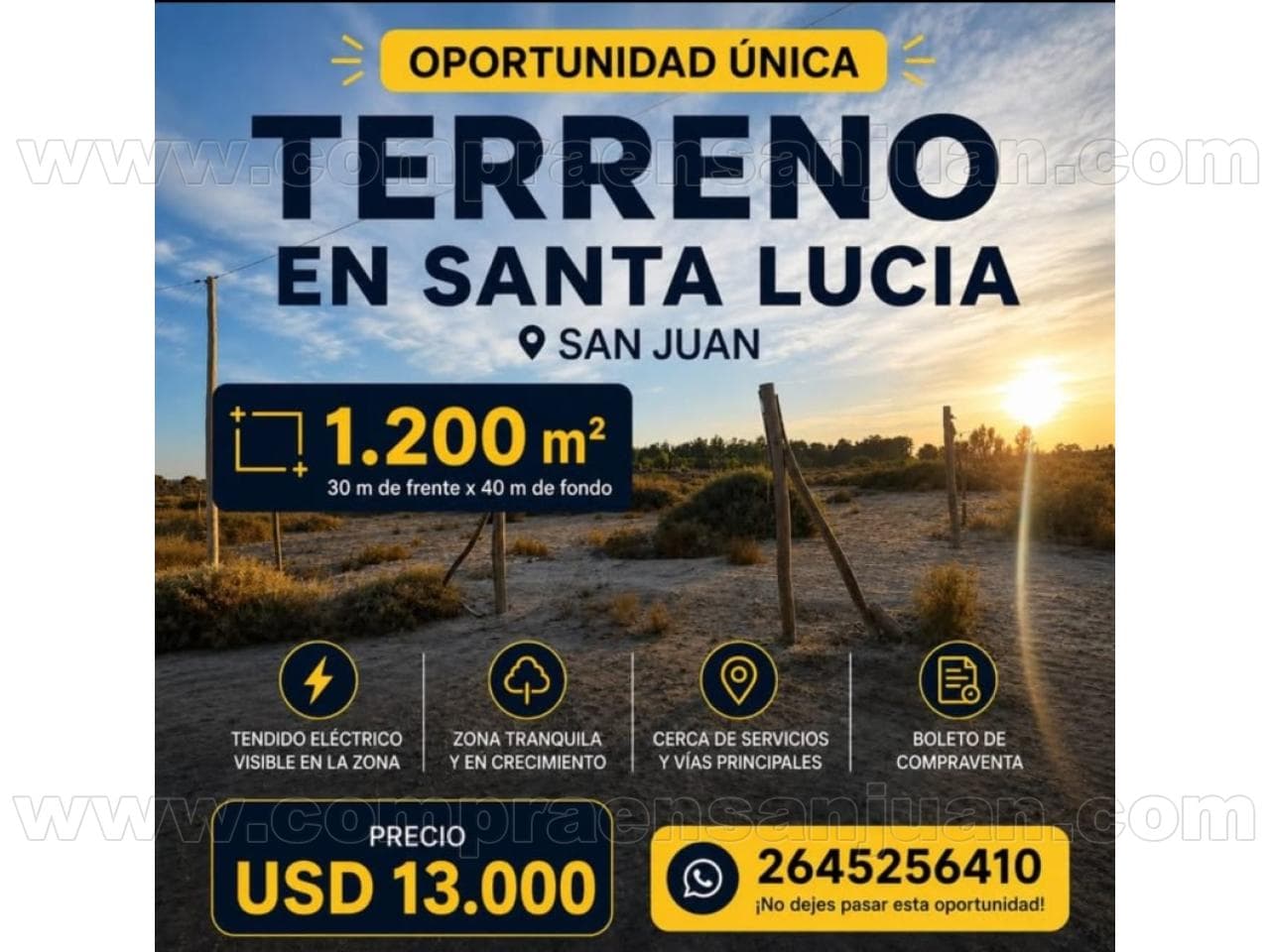 Venta Lote 1200 M2 Barrio La Comarca