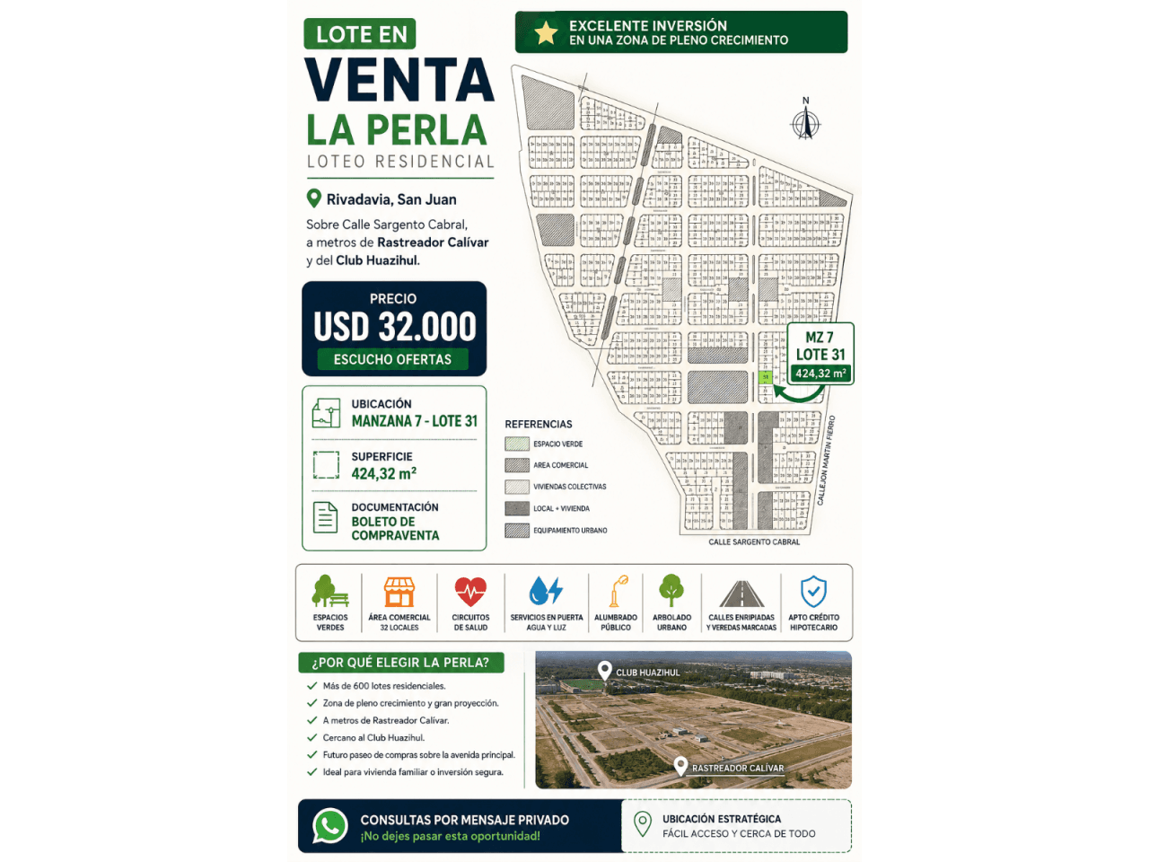 Venta Lote En Rivadavia  Excelente Ubicación