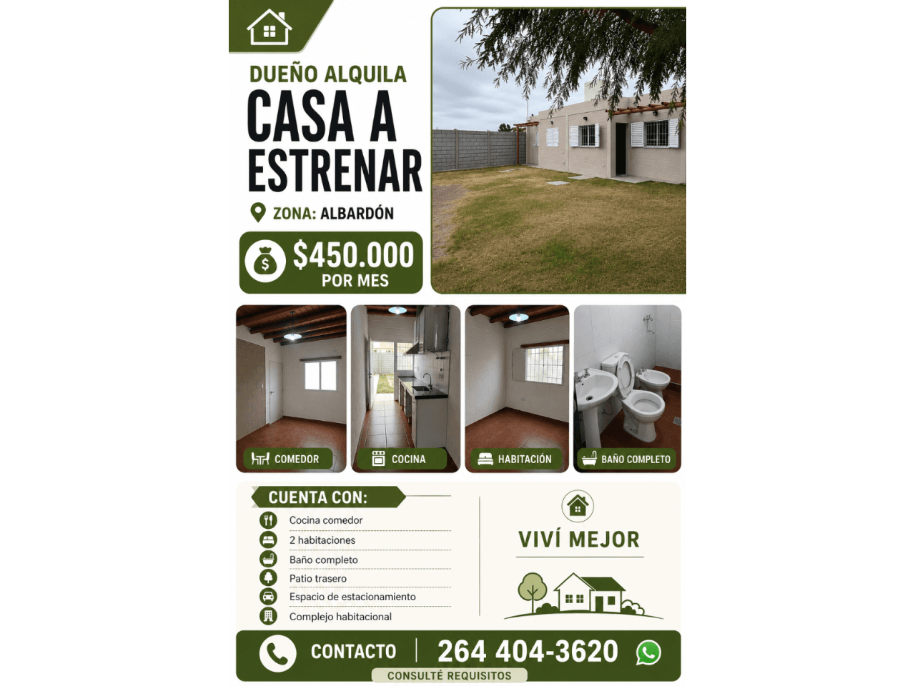 Alquiler De Departamento A Estrenar Con Dos Habitaciones