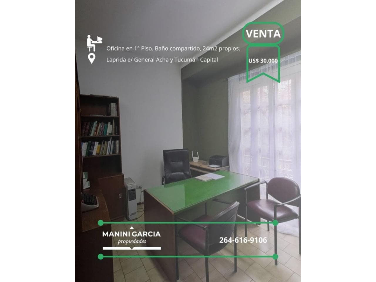 Venta - Oficina De 24m2 - Laprida E/ Gral. Acha Y Tucuman, Capital