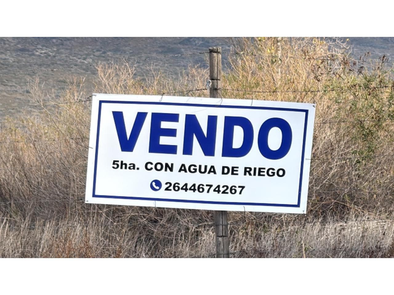 Venta. Ullum : Lote Con Derecho A Agua De Riego . Listo Para Escriturar