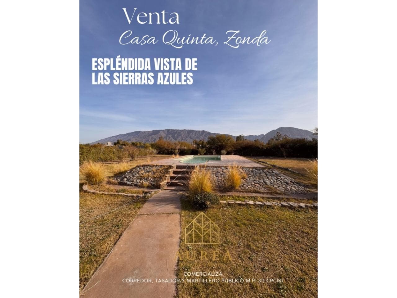 Venta Casa Quinta En Zonda | 3.500m² De Terreno, Piscina, Vista A Las Sierras Azules
