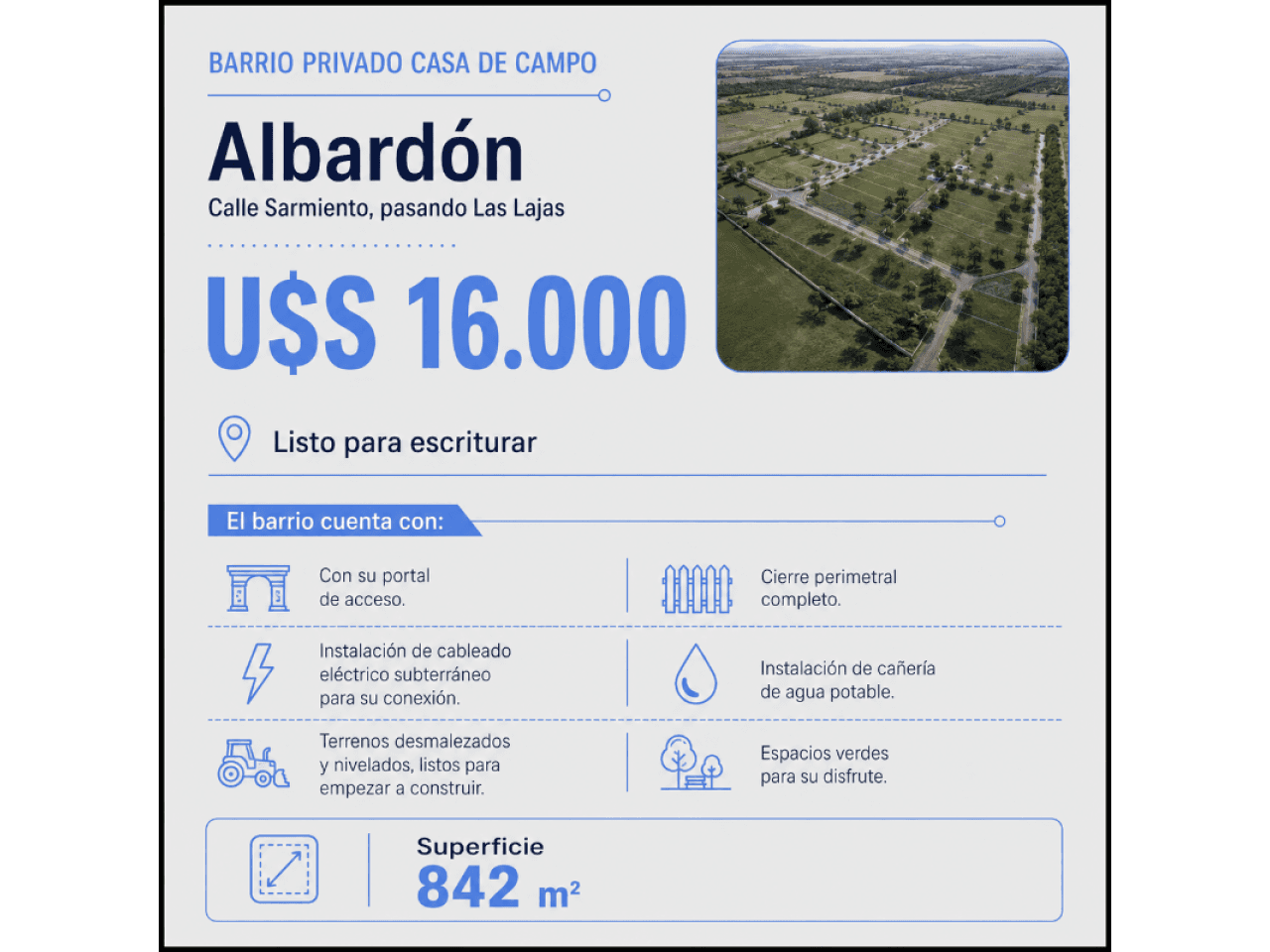 Venta Lote Barrio Privado Casa De Campo - Albardon