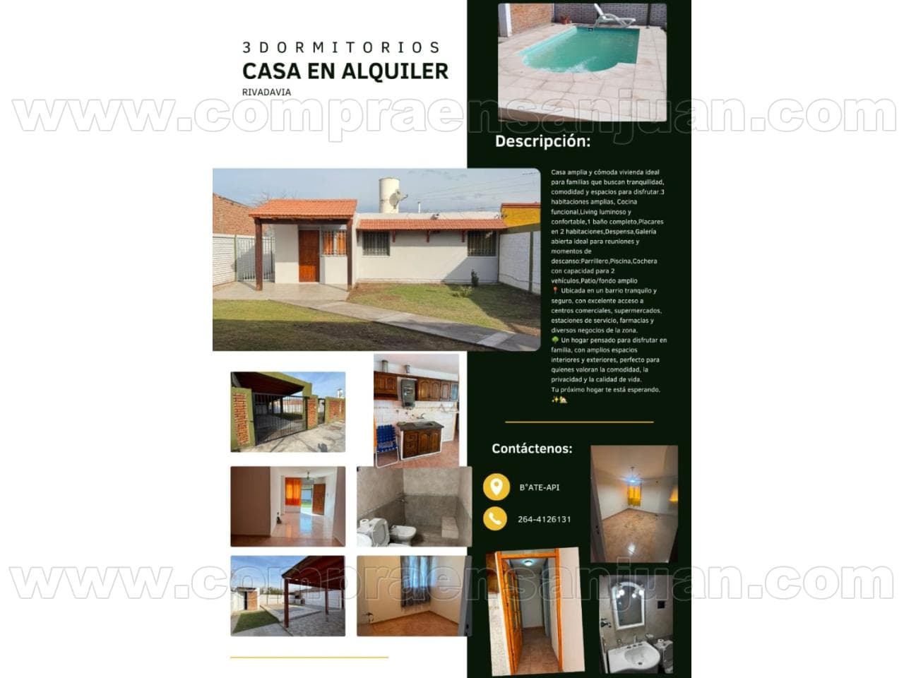 Alquiler Casa 3 Habitaciones