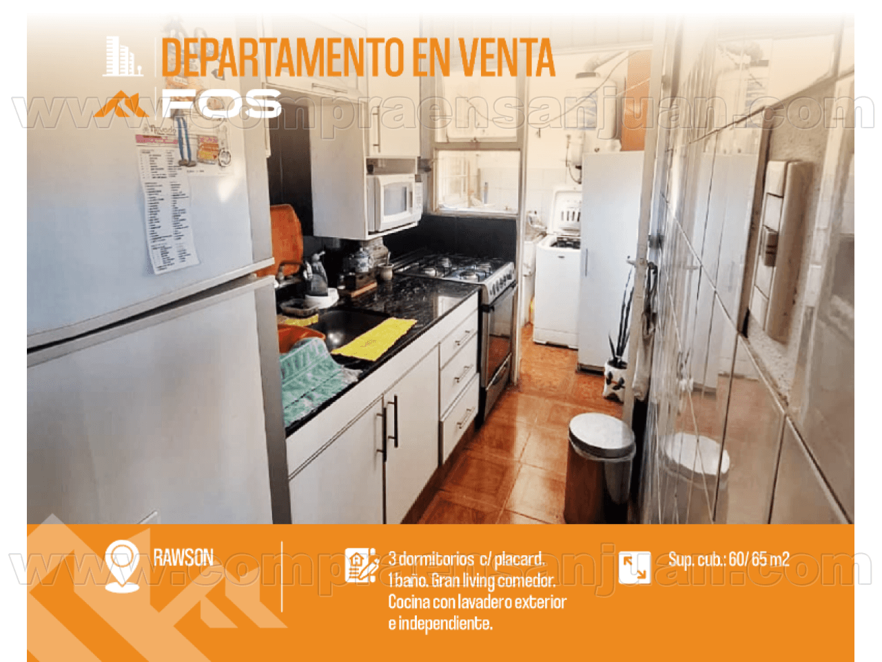 Venta - Departamento 3 Dormitorios Zona Uvt - Rawson