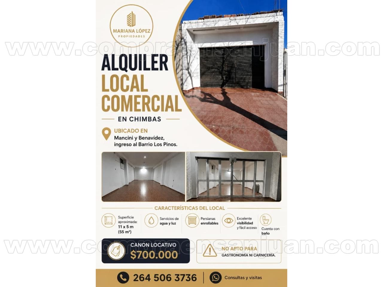 Alquiler Local Comercial En Chimbas