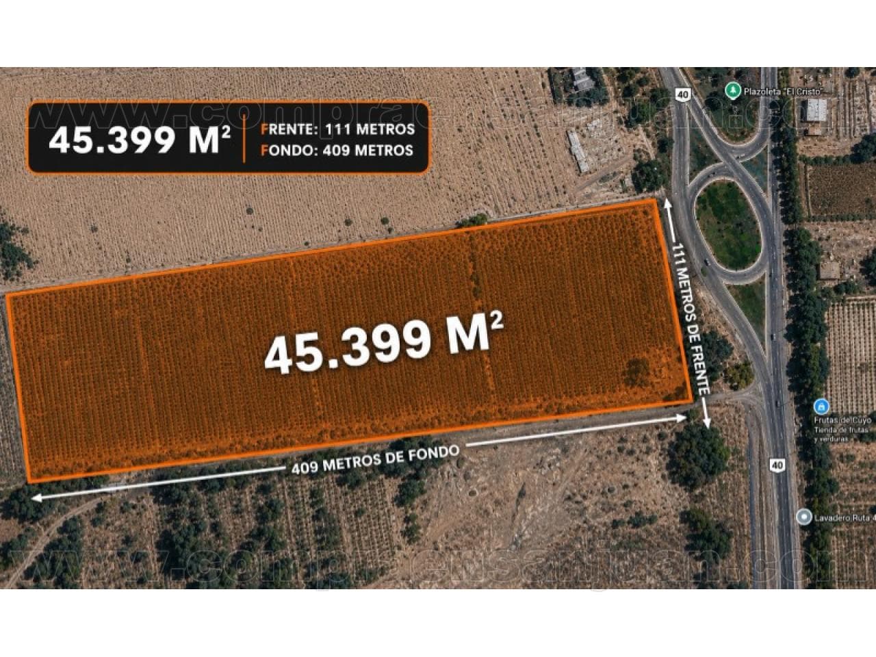 Venta Terreno De 45.399 M² Sobre Ruta Nacional 40 Norte  Albardón