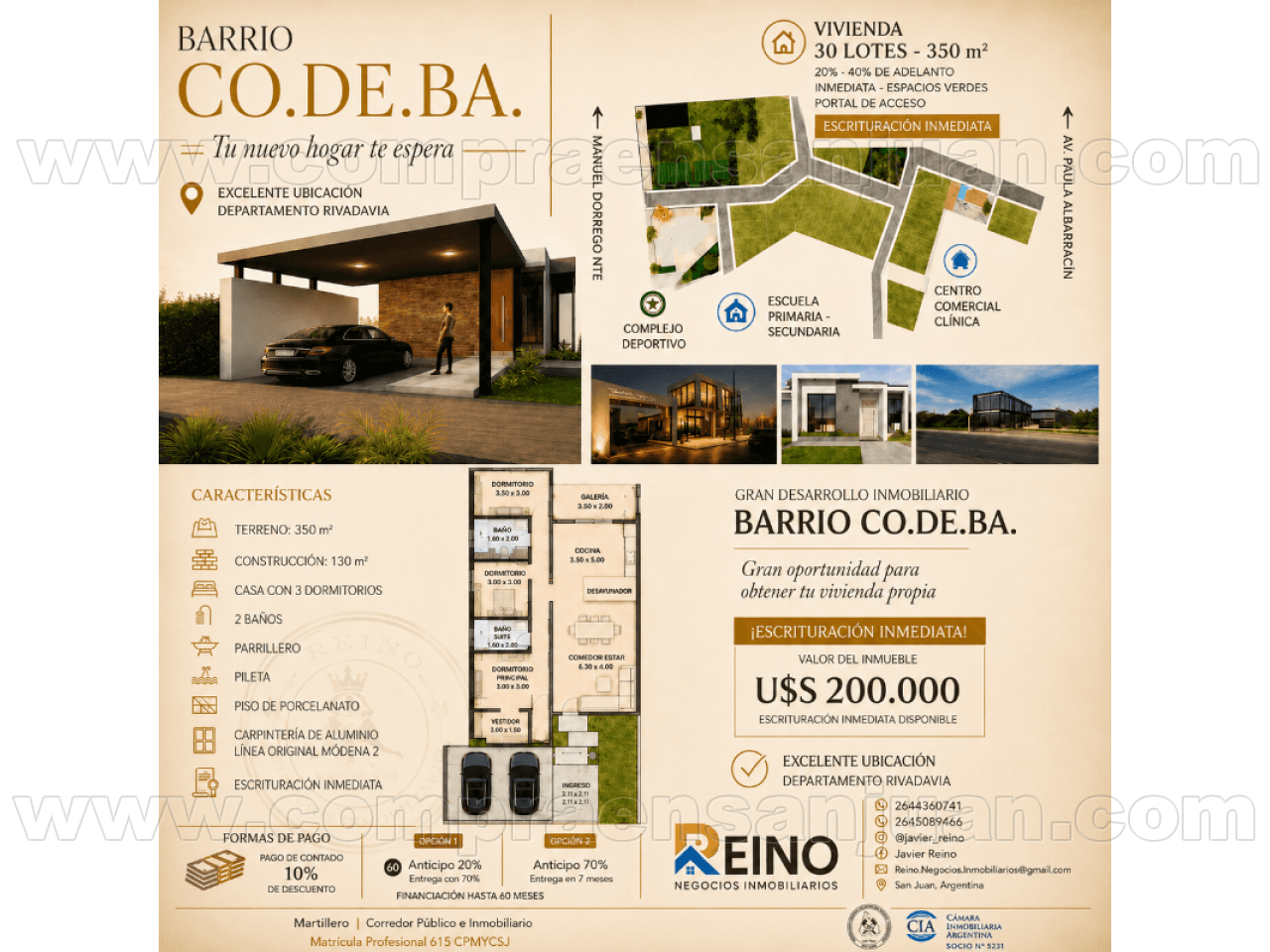 Venta Casa. Barrio Co.de.ba. Tu Nuevo Hogar Comienza Aquí 📍 Rivadavia  San Juan