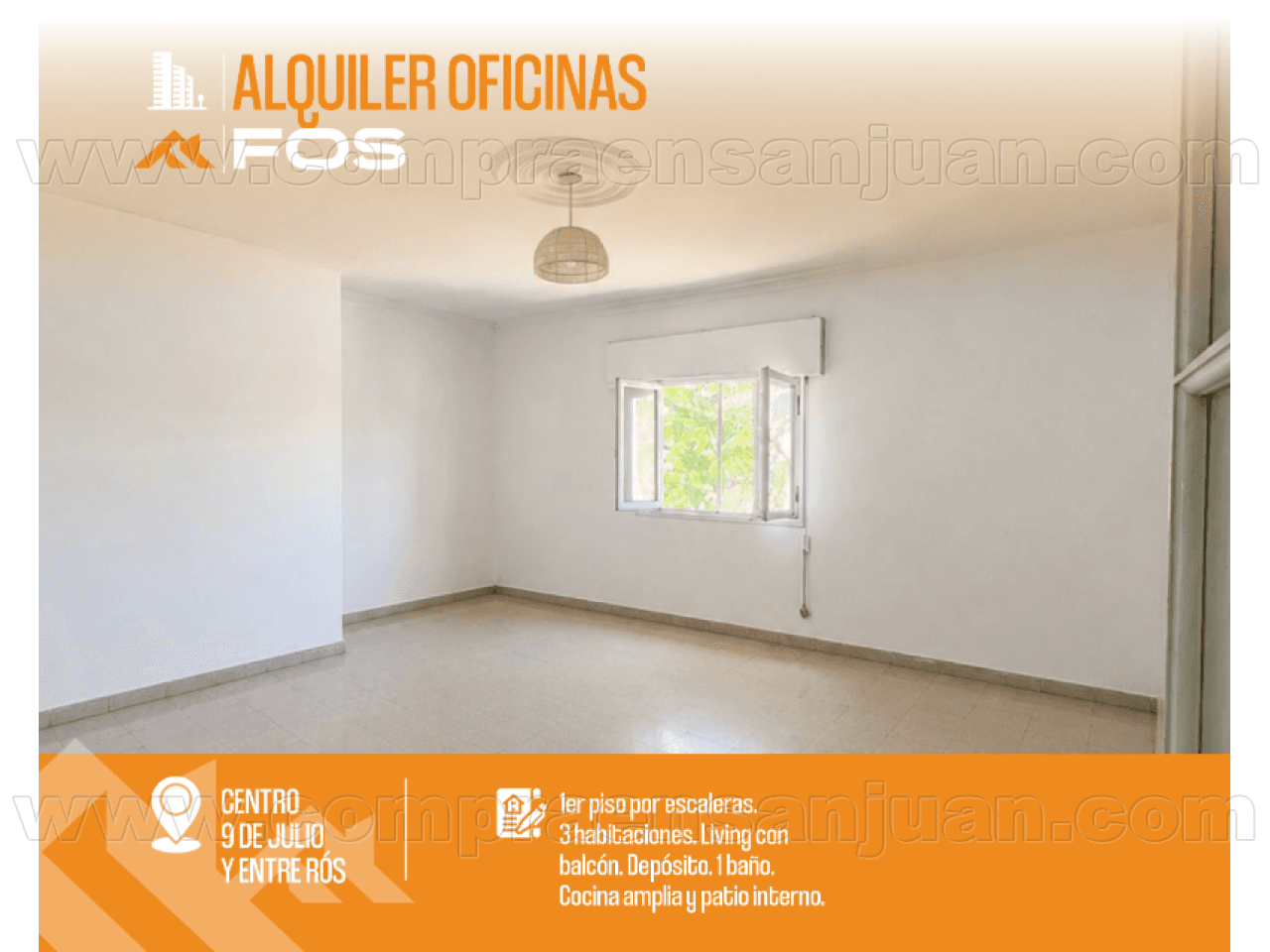 Alquiler - Oficina / Estudio En El Corazón De San Juan Con 3 Habitaciones - Capital