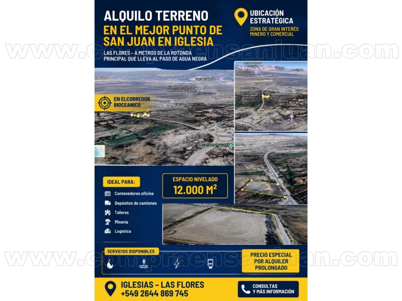 Atención Contratistas Mineros Inmejorable Ubicación 120 Mt De Frente Sobre Ruta 150, A  A 2 Km De La Rotonda En Las Flo
