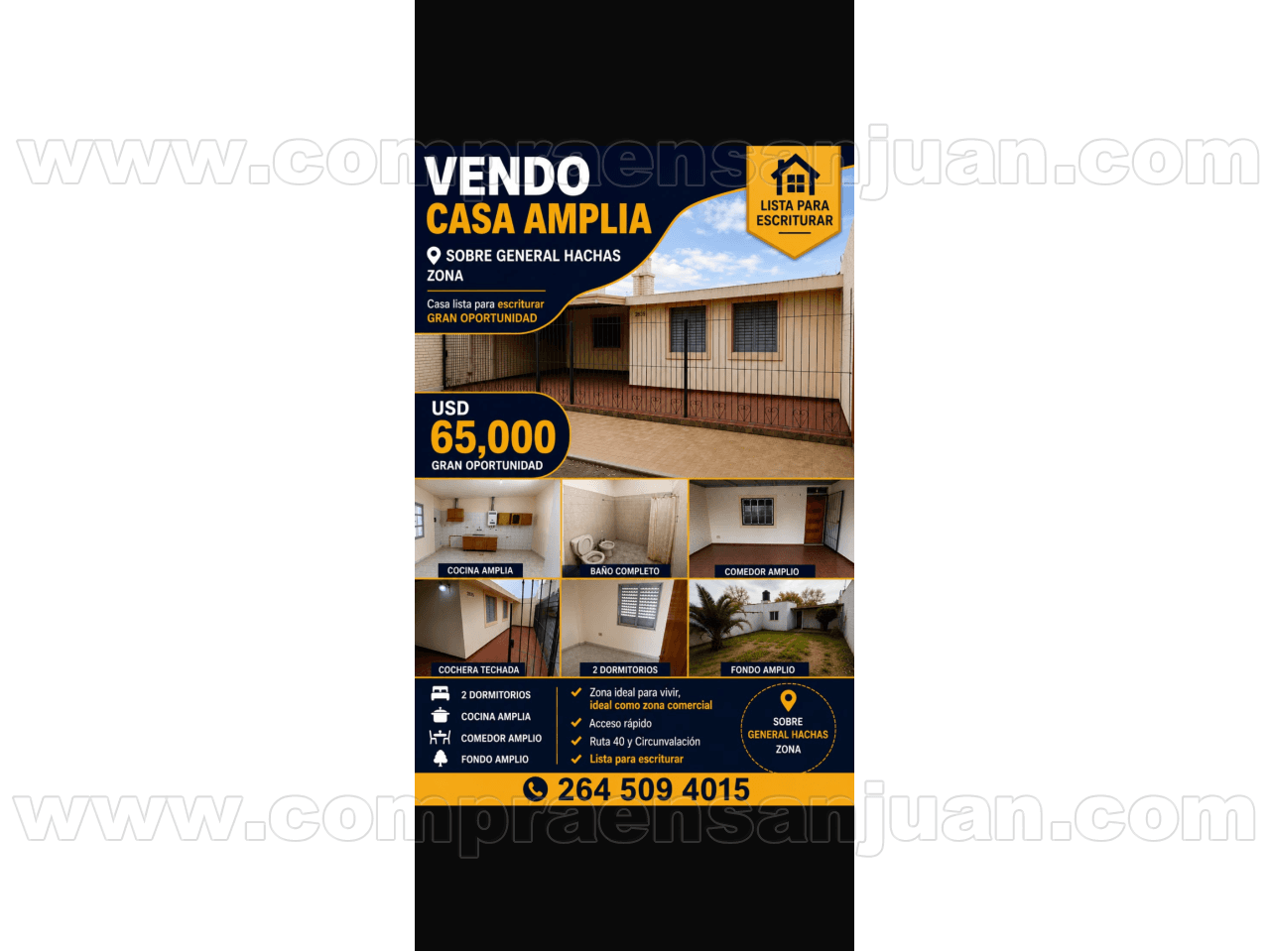 Gran Oportunidad, Vendo Casa, Sobre, Calle General Acha, Dos Dormitorios, Cocina, Amplia, Living Comedor, Fondo Amplio,