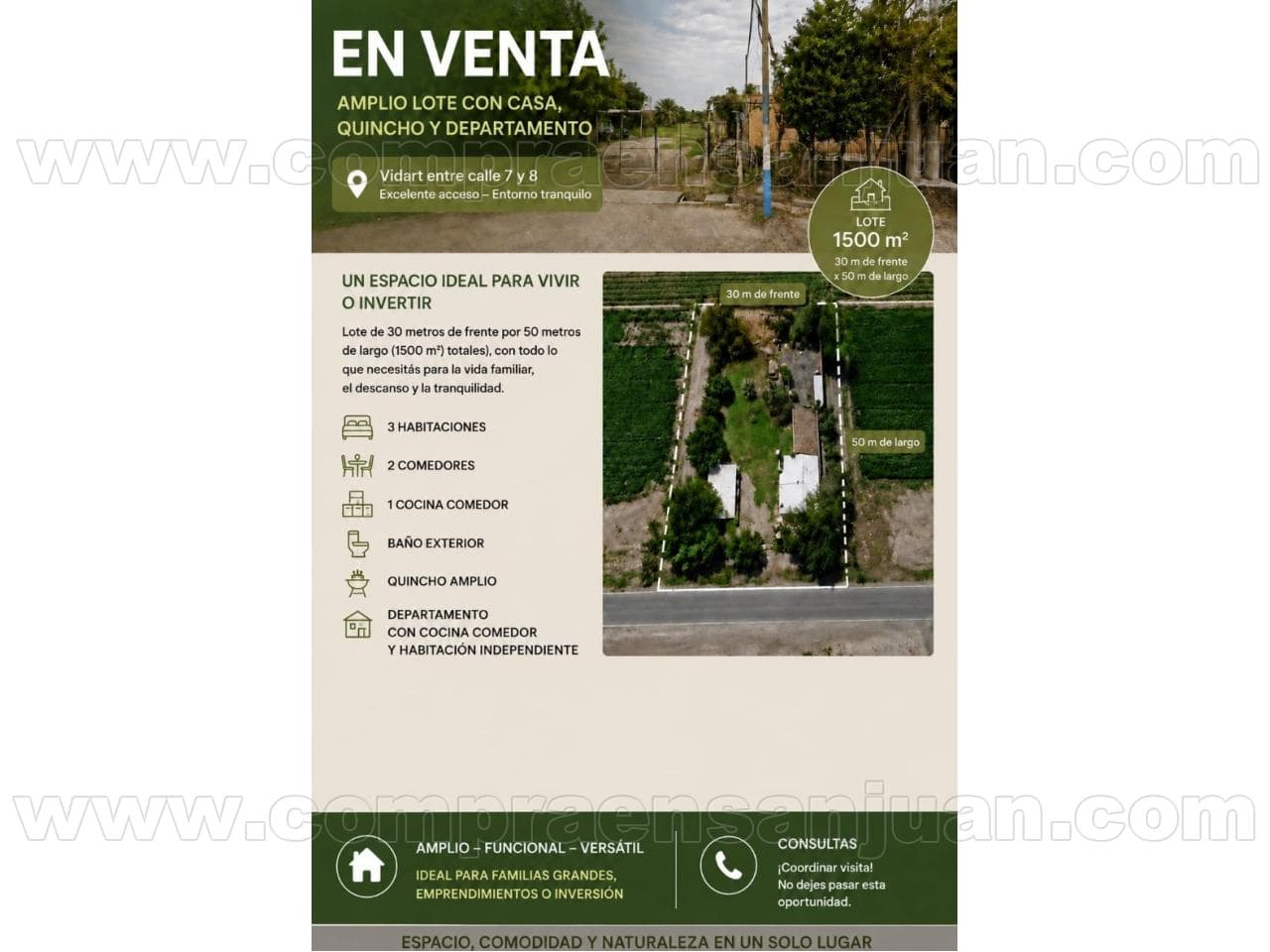 Venta. Casa 3 Dormitorios. Pocito