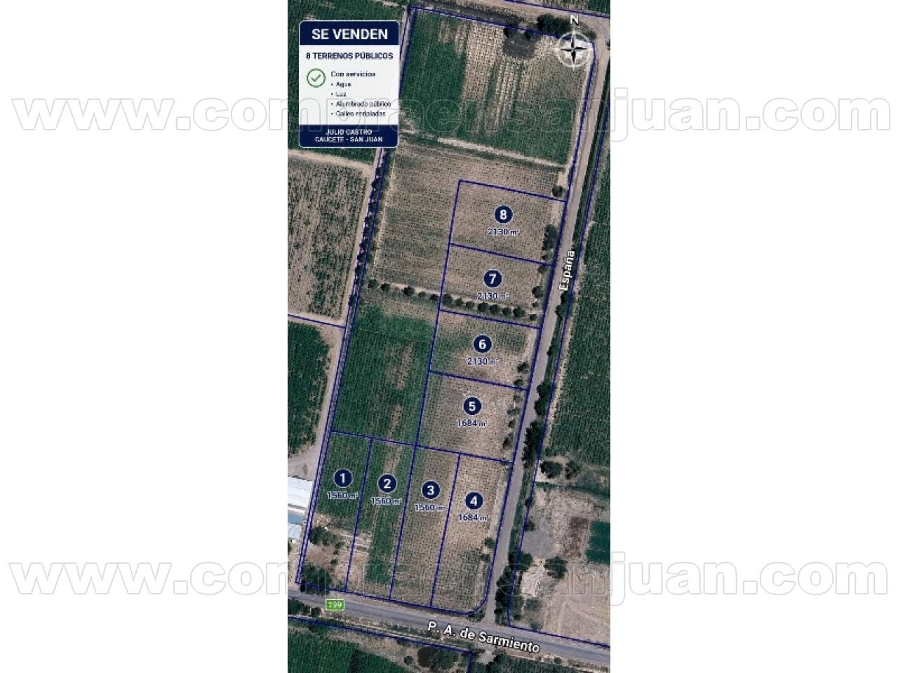 Venta - Terrenos Desde 1560m2 Hasta 2130m2 - Caucete