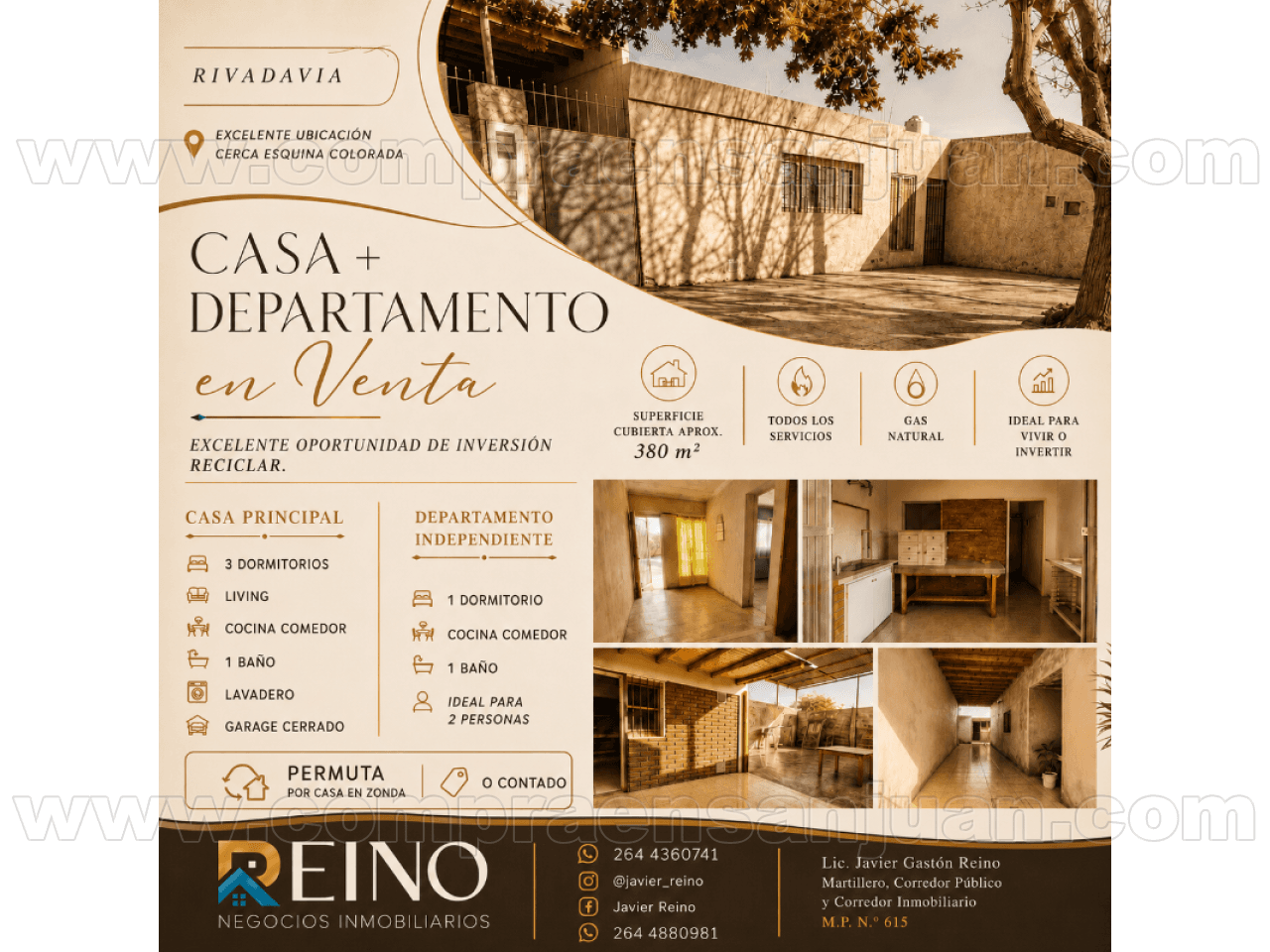 🏡 Casa + Departamento En Venta  Excelente Oportunidad De Inversión. Rivadavia