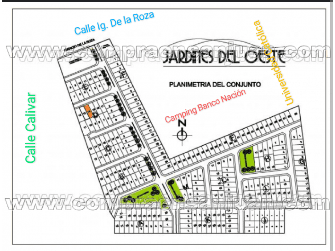 Lote 325.5 M2,  De 10,50 Mts De Frente Y 31 Mts De Fondo. No Permuto  En Loteo Jardines Del Oeste D-14